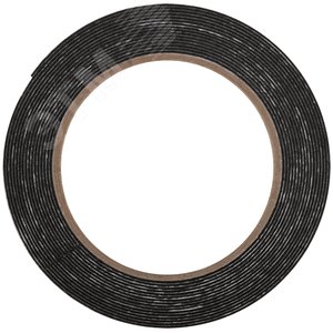 Клейкая лента монтажная на черной основе, двухсторонняя, вспененная 19ммх5м