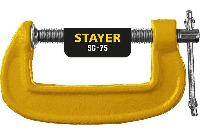 Чугунная струбцина G 75мм ,SG-75 STAYER