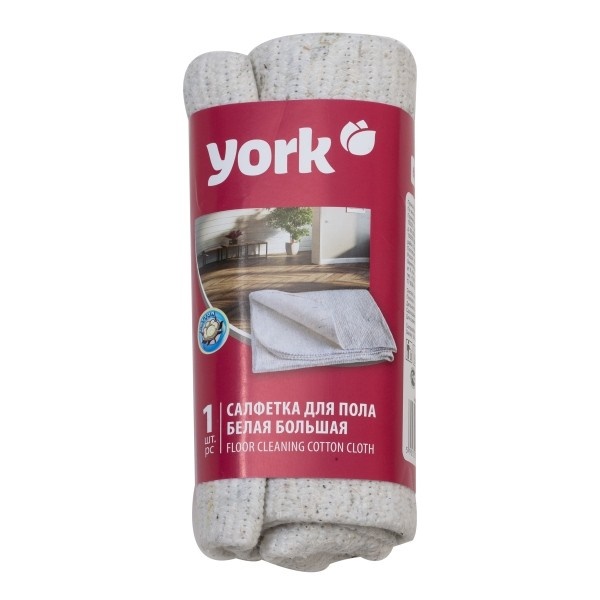 Тряпка для пола 260гр/м 80х100см хлопок белый YORK