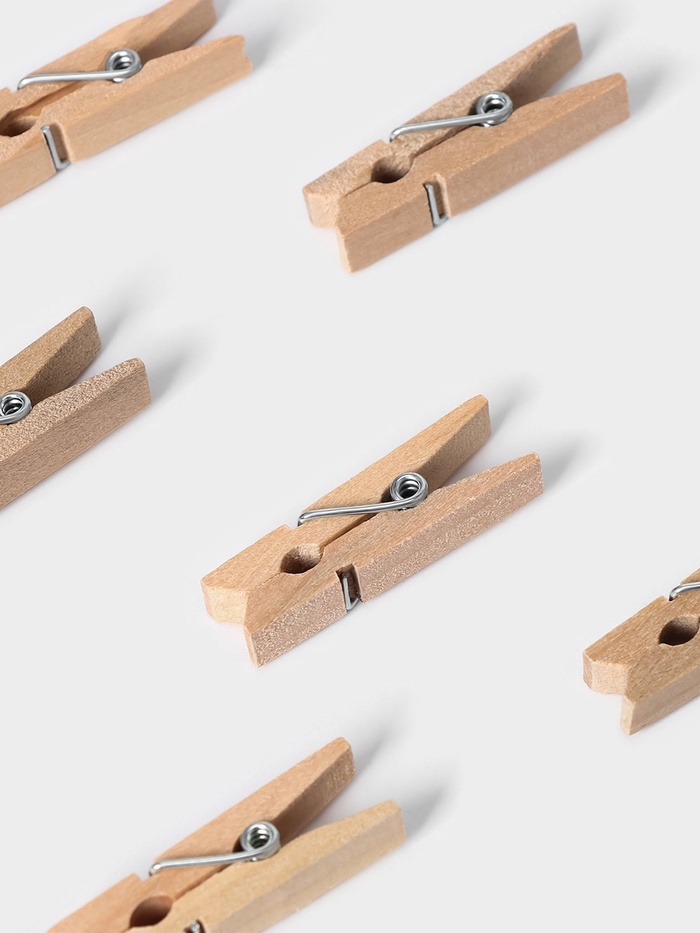 Прищепки деревянные 3,5см, 30шт "Мини"