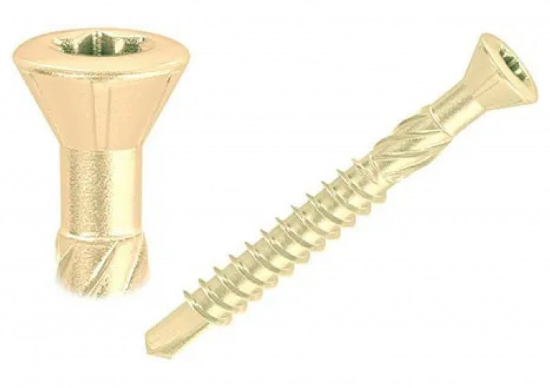 Шуруп для полов и паркета желтый цинк 3,2х25