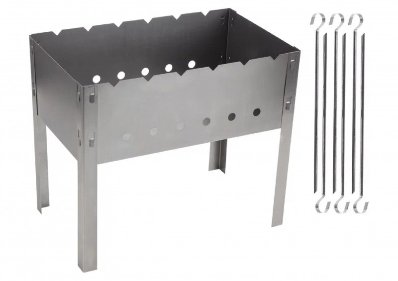 Мангал разборный Автомангал 500х330х1,8мм в коробке