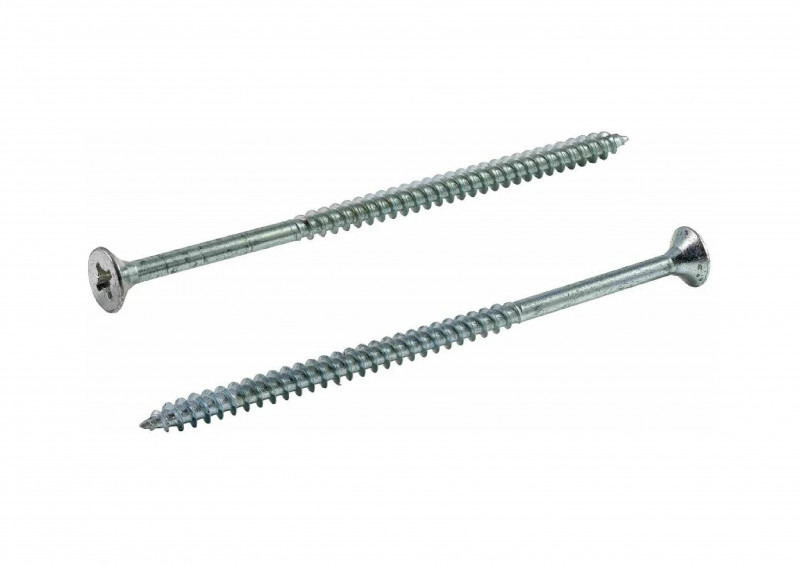 Саморез универсальный белый цинк 6х110