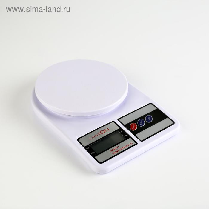 Весы кухонные электронные LuazON LVK-704 до 7кг белые