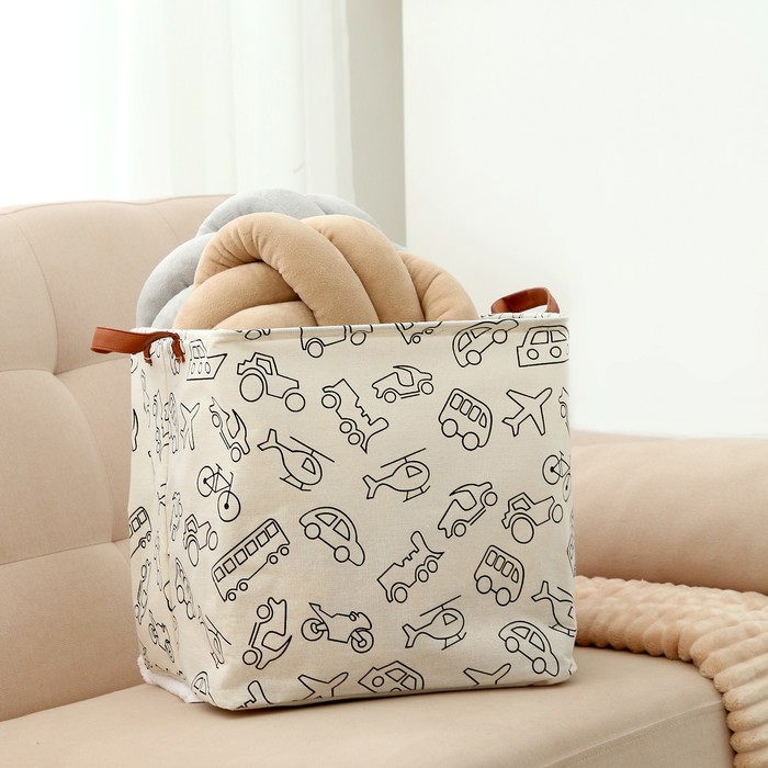 Корзина для игрушек 33х33х31см, "Транспорт"