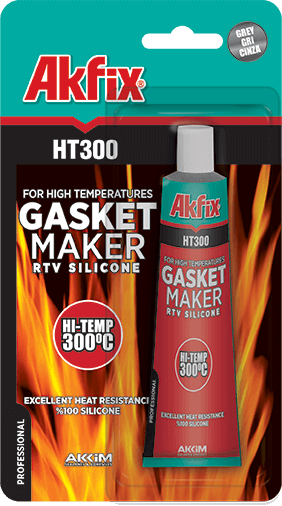 Герметик силиконовый HT300 термостойкий 50мл черный Akfix